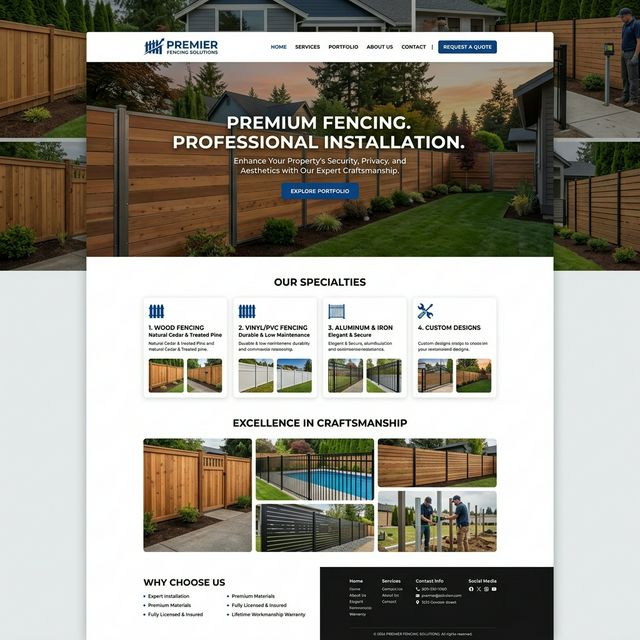 Fencing Contractors Website Preview